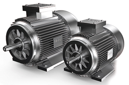 Industrial electric motors  isolated on white background
